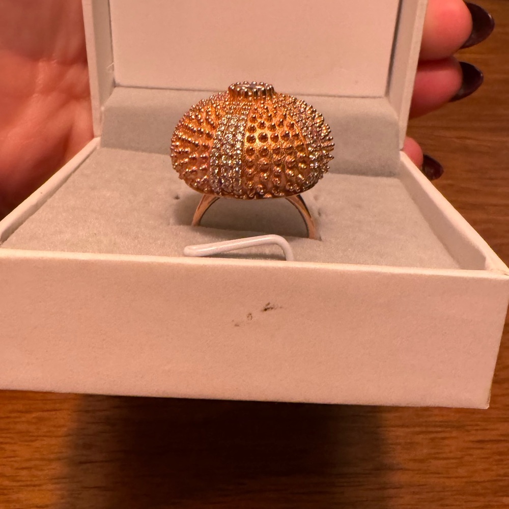 Pharaoun Pink Sea Urchin Cocktail Ring | NEW - Picture 8 of 8